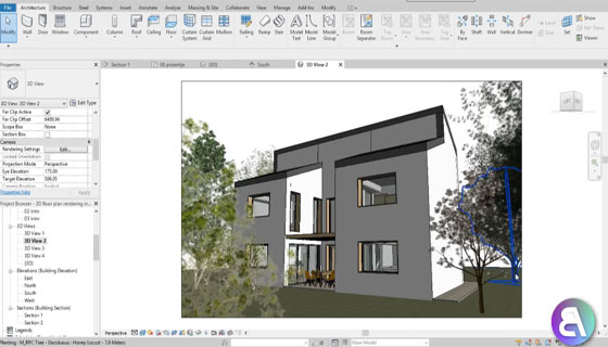 How to create a rendered 2D floor plan in Revit