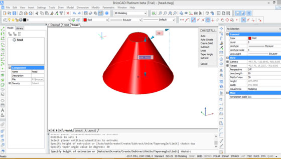 Experience the intelligence of 3D direct modeling with sophisticated 2D design through BricsCAD V15