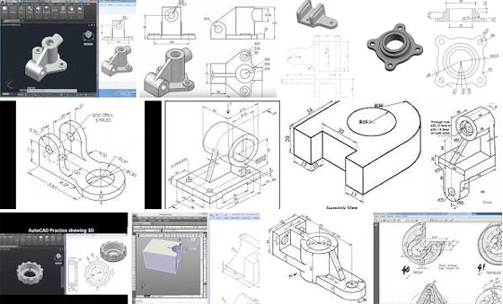 Improve your AutoCAD skills with a series of 30+ AutoCAD 2D and 3D drawings