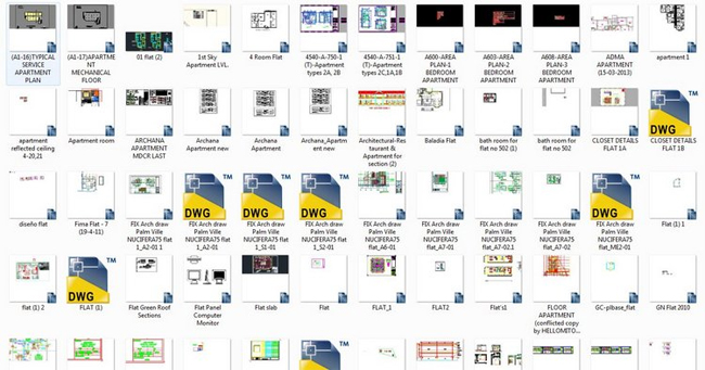 Download samle of autocad drawings out of an extensive lists at free of cost