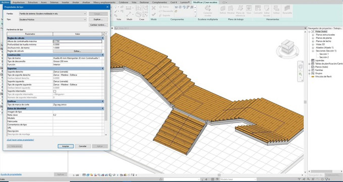 Stairs with a BIM Model