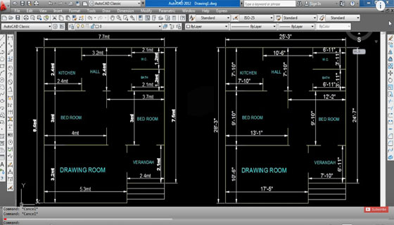 Converting AutoCAD Meter Drawing into Inch Feet Drawing