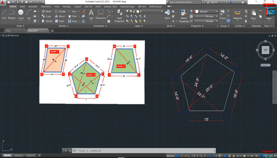 How to design irregular shape in AutoCAD