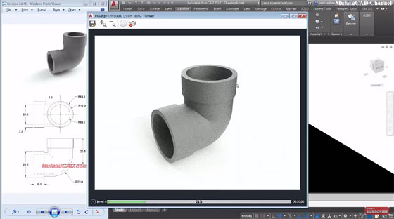 How to produce a 90 degree elbow pipe with AutoCAD 2017