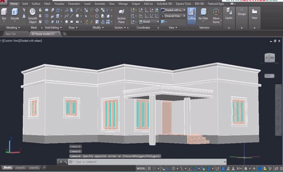 Some easy to follow steps for creating flat roof with Autocad