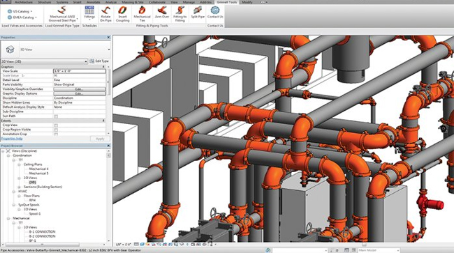 Design grooved piping systems with new GRINNELL Mechanical Suite for Revit