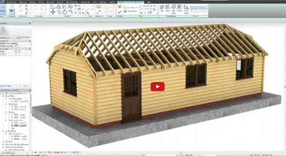 How to create a half hipped roof instantly with Revit