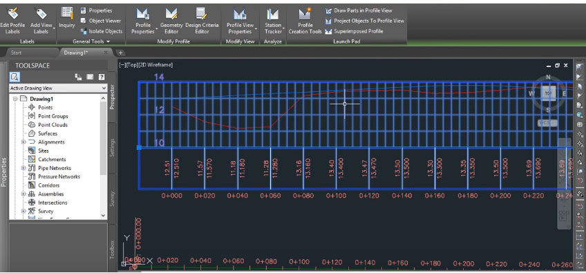 Learn to generate surface profile from file in AutoCAD Civil 3D