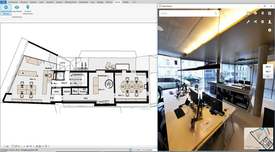Autodesk Revit Add-in allows the users to link their BIM to 360 Degree Immersive Imagery
