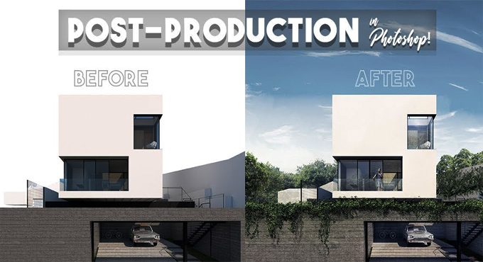 Post-produce Architectural Renders in Photoshop