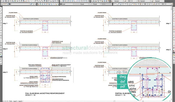 Download cad drawings of Reinforced Concrete Retrofit at discounted prices