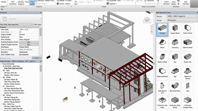 Place Fabrication Parts in a Revit Model