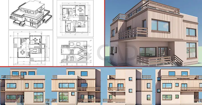 3D rendering in Revit