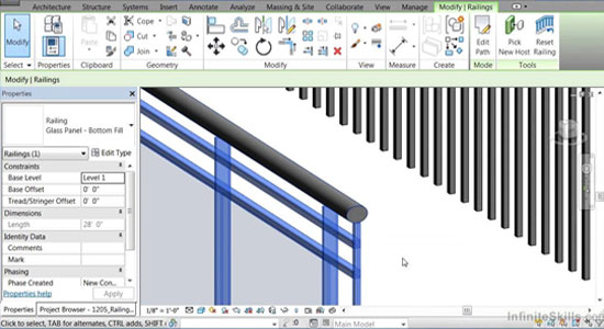 Revit Architecture 2014 - Railing Properties