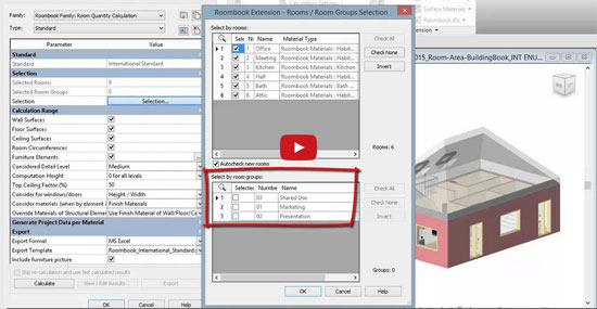Roombook Areabook Buildingbook Extension for Revit 2015