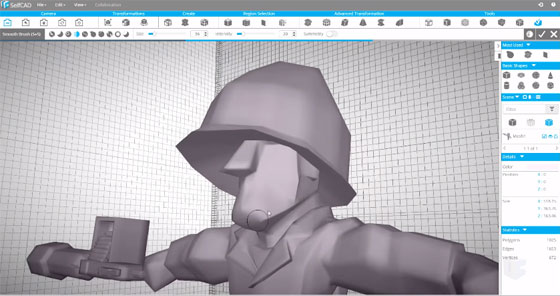 SelfCAD – A powerful 3D CAD tool for 3d modeling, sculpting and 3d printing