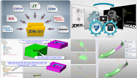 ZWSOFT has released ZW3D 2014 SP with 300 improvements in CAD and CAM modules